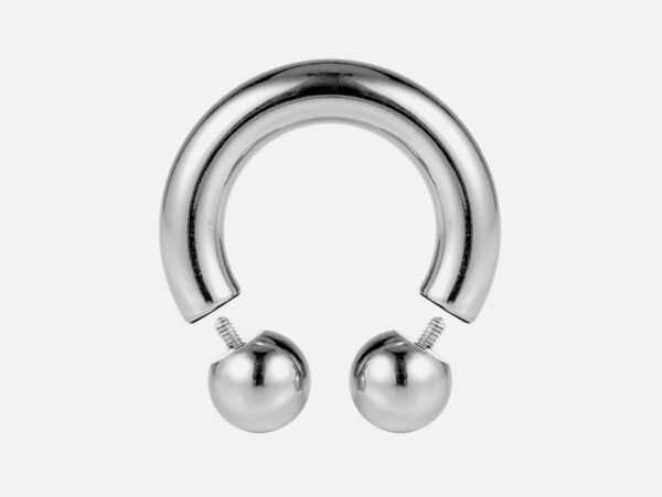 Prince Albert Piercing, Prince Albert Jewelry, PA Ring - Titanium Captive Bead Ring and Horseshoe Circular Barbell - 2pcs