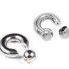 Prince Albert Piercing, Prince Albert Jewelry, PA Ring - Titanium Captive Bead Ring and Horseshoe Circular Barbell - 2pcs