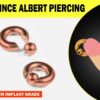 Rose Gold Prince Albert Piercing, Prince Albert Jewelry, PA Ring Titanium Captive Bead Ring, Captive Prince 8G to 00G - Spring Ball Closure