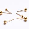 Ball Stud Earrings - Ball Size 2mm to 8mm - Available in Color Silver, Gold and Rose Gold