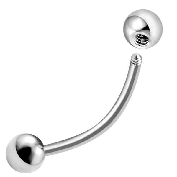 VCH piercing jewelry, Cliterous stimulator - Titanium Curved Barbell Genital Piercing Labial Jewelry - PVD Coating