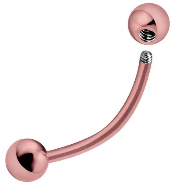 VCH piercing jewelry, Cliterous stimulator - Titanium Curved Barbell Genital Piercing Labial Jewelry - PVD Coating