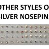 24G Tiny Nose Stud Silver Star Nose Ring Jewellery with CZ Crystals - Nose Piercing, Thin Nose stud, Nostril Jewelry