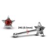 24G Tiny Nose Stud Silver Star Nose Ring Jewellery with CZ Crystals - Nose Piercing, Thin Nose stud, Nostril Jewelry