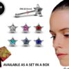 24G Tiny Nose Stud Silver Star Nose Ring Jewellery with CZ Crystals - Nose Piercing, Thin Nose stud, Nostril Jewelry