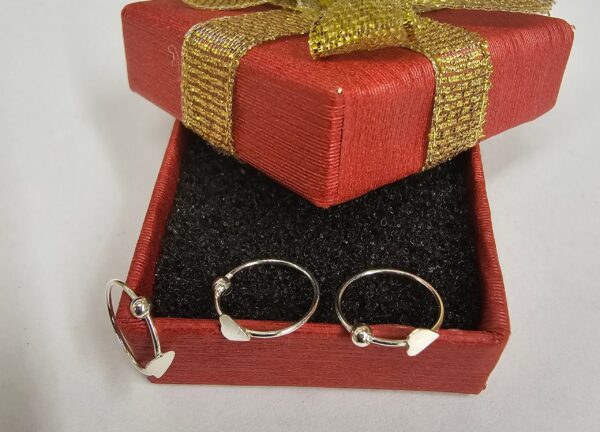 il_fullxfull.5268955784_mf0p_a9e72e62-d877-4539-b6b0-bffd2664e7bd 22G Silver Heart Nose Ring, Nose Stud - Bendable Nose Hoop Piercing - Nostril Ring size 9mm