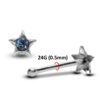 24G Tiny Nose Stud Silver Star Nose Ring Jewellery with CZ Crystals - Nose Piercing, Thin Nose stud, Nostril Jewelry