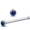 24G Round Bezel Nose Stud ,Silver Nose Ring Jewellery with CZ Crystals - Nose Piercing, Thin Nose stud, Nostril Jewelry