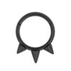 Titanium Spike Septum Clicker Ring, Septum Jewelry Spike Piercing Nose Ring - 16G size 10mm Nose Piercing