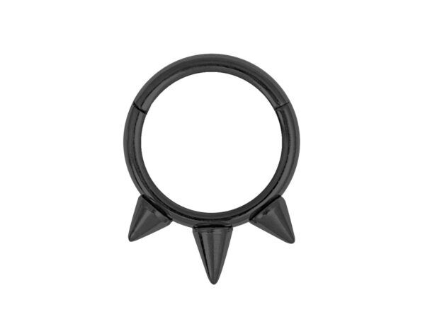 Titanium Spike Septum Clicker Ring, Septum Jewelry Spike Piercing Nose Ring - 16G size 10mm Nose Piercing