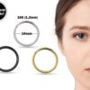 Titanium Twisted Septum Clicker Ring, Rope Septum Jewelry Spike Piercing Nose Ring - 16G size 10mm Nose Piercing