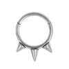 Titanium Spike Septum Clicker Ring, Septum Jewelry Spike Piercing Nose Ring - 16G size 10mm Nose Piercing