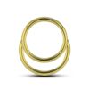 Titanium Septum Double Clicker Ring Septum Jewelry Nose Ring, Clicker Hoops - 16G size 8mm Nose Piercing - Also in Gold and Rose Gold tone