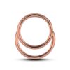 Titanium Septum Double Clicker Ring Septum Jewelry Nose Ring, Clicker Hoops - 16G size 8mm Nose Piercing - Also in Gold and Rose Gold tone