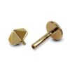 14K Gold Umbrella Top Tragus Earring, Cartilage Labret Stud Piercing - Internally Threading Body Jewellery Ear Piercing