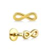 Infinity Labret Lip Piercing made from solid 14K Gold and Rose Gold Body Piercing for Tragus, Medusa Lip, Ashley studs Internally Threaded