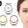 Titanium Septum Double Clicker Ring Septum Jewelry Nose Ring, Clicker Hoops - 16G size 8mm Nose Piercing - Also in Gold and Rose Gold tone