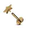 14K Gold Star Shape Tragus Earring, Cartilage Labret Studs- Internally Threading Body Jewellery Ear Piercing