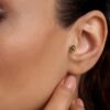 14K Gold Skull Head Tragus Earring, Labret Stud, Helix, Cartilage Piercing - Internally Threading Body Jewellery Ear Piercing