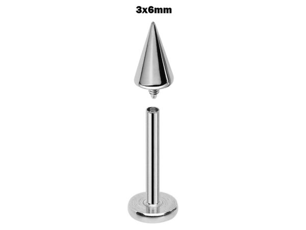 Titanium Spike Labret Stud Piercing 16g Internally Threaded Lip Jewelry for Madonna Medusa Side Labret Snake Bites