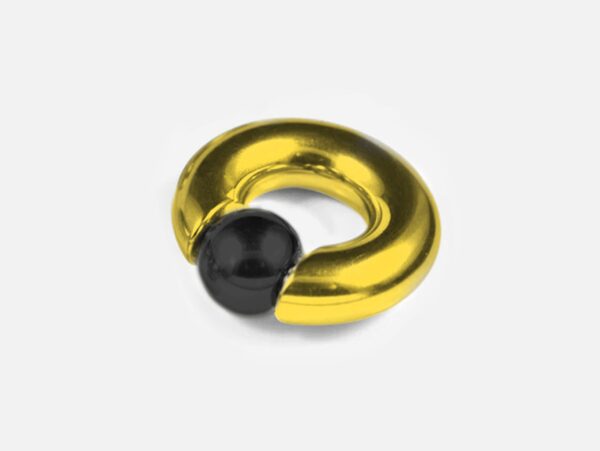 Gold Prince Albert Piercing, Prince Albert Jewelry, PA Ring - Captive Bead Ring, Captive Prince 8G to 00G with Custom Spring Ball Closure