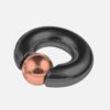 Black Prince Albert Piercing, Prince Albert Jewelry, PA Ring - Captive Bead Ring, Captive Prince 8G to 00G with Custom Spring Ball Closure