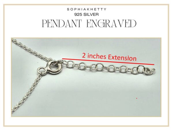 Personalised Engraved Elegant Silver Pendant and Chain Necklace with CZ Crystals - Personalize it with your Message or Image - Army Tag