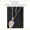 Silver Heart Locket Personalized Engraved Pendant and Necklace with Centre Crystal - Personalise it with your Special Message or Image