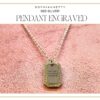 Personalised Engraved Elegant Silver Pendant and Chain Necklace with CZ Crystals - Personalize it with your Message or Image - Army Tag