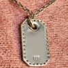 Personalised Engraved Elegant Silver Pendant and Chain Necklace with CZ Crystals - Personalize it with your Message or Image - Army Tag