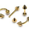 14K Gold Cone Barbell Piercing, Cone Barbell Earrings - 14G Body Piercing Jewellery 6mm to 18mm