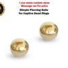 Gold Dimple Ball Hoops made from solid 14K Gold Body Piercing Replacement Attachment for BCR, Captive bead rings, ball hoop Rings