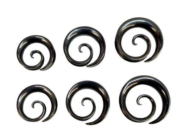 Titanium Spiral Saddle Plugs Ear Stretching Ear Tunnel Coil, Ear Plug Earrings - Body Piercing Jewellery Ear Gauges