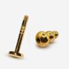 14K Gold Unique Style Labret Stud Lip Jewellery, Lip Piercing Tragus Earring - 14G Body Jewellery Gold Lip Bar