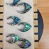 Titanium Saddle Plugs Ear Stretching with Abalone Shell - Ear Tunnels, Reverse Ear Plug Earrings - Body Piercing Jewellery Ear Gauges