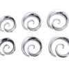 Titanium Spiral Saddle Plugs Ear Stretching Ear Tunnel Coil, Ear Plug Earrings - Body Piercing Jewellery Ear Gauges