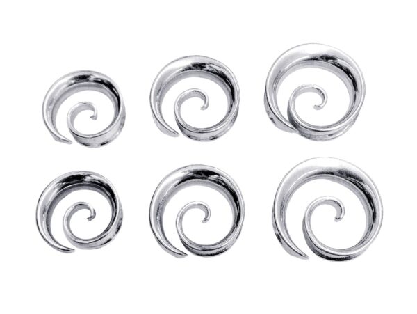 Titanium Spiral Saddle Plugs Ear Stretching Ear Tunnel Coil, Ear Plug Earrings - Body Piercing Jewellery Ear Gauges