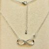 Silver Infinity Stud Earrings and Pendant Necklace Available as a Sets - With CZ Crystals - Endless and Boundless Jewellery