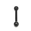 Titanium Black Barbell Piercing 16G 14G Internally Threaded Tongue Bar, Nipple Jewellery, Barbell Earrings, Ear Cartilage - 6mm to 24mm