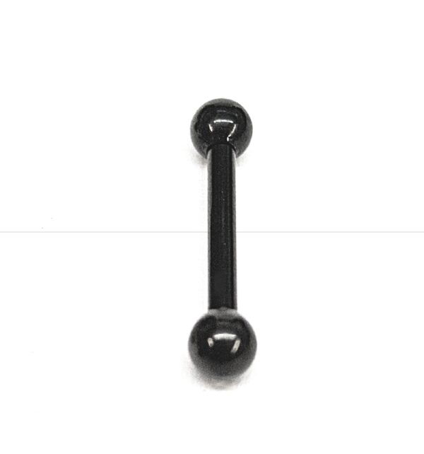 Titanium Black Barbell Piercing 16G 14G Internally Threaded Tongue Bar, Nipple Jewellery, Barbell Earrings, Ear Cartilage - 6mm to 24mm