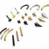 Titanium Gold Tongue Bar 16G 14G Internally Threaded Barbell Piercing, Nipple Jewellery, Barbell Earrings, Ear Cartilage - 6mm to 24mm