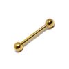 Titanium Gold Tongue Bar 16G 14G Internally Threaded Barbell Piercing, Nipple Jewellery, Barbell Earrings, Ear Cartilage - 6mm to 24mm