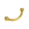 il_fullxfull.6012316692_gsvi Titanium Gold Eyebrow Piercing 16G 14G Internally Threaded Curved Barbell, Vertical Labret, Rook Earring - 6mm to 12mm