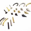 Titanium Black Spike Eyebrow Piercing 16G 14G Internally Threaded Curved Barbell Cones/Spike Lip Piercing, Rook Barbell, Cartilage Piercing