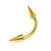 Titanium Gold Spike Eyebrow Jewelry 16G 14G Internally Threaded Curved Barbell Cones/Spike Lip Piercing, Rook Barbell, Cartilage Piercing