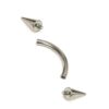 il_fullxfull.6012580078_8h8h Titanium Spike Eyebrow Jewelry 16G 14G Internally Threaded Curved Barbell Cones/Spike Lip Piercing, Rook Barbell, Cartilage Piercing