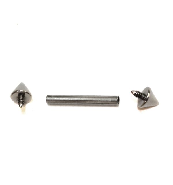 Titanium Spike Barbell Earring 16G 14G Internally Threaded Cones/Spike Nipple Jewellery, Nose Bridge, Cartilage Piercing