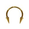 Titanium Spike Gold Circular Barbell Internally Threaded 16G 14G Nose Ring Horseshoe Ring CBB/CBR Body Piercing