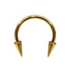 il_fullxfull.6018504232_iern Titanium Spike Gold Circular Barbell Internally Threaded 16G 14G Nose Ring Horseshoe Ring CBB/CBR Body Piercing