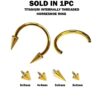 il_fullxfull.6018504258_kt94 Titanium Spike Gold Circular Barbell Internally Threaded 16G 14G Nose Ring Horseshoe Ring CBB/CBR Body Piercing